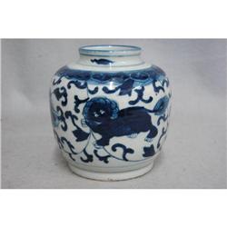 Chinese  Blue  and  White  Porcelain  Jar #2333529