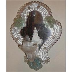 Pair of Mirrored Venetian Murano Glass Sconces #2333776