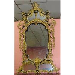 Monumental Giltwood Chippendale Mirror #2333819