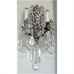 Pair of Crystal Sconces Wall Lights #2333961