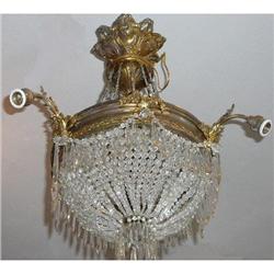 Antique French Crystal Beaded Chandelier #2333977