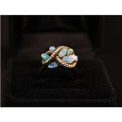 14K Yellow Gold and Opal Dinner Ring #2334096