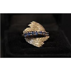 Fabulous 14K Gold & Sapphires Ring #2334097