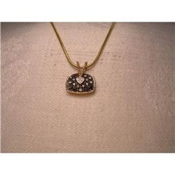 Rare 14K Black Diamond Purse Bag Charm Pendant #2334168