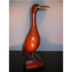 Sculpture of Wood Sea Gull w metal bick!  #2334246