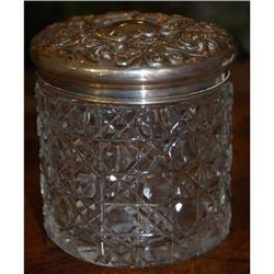 Antique Sterling Lidded Dresser Jar Bottle, c. #2344741