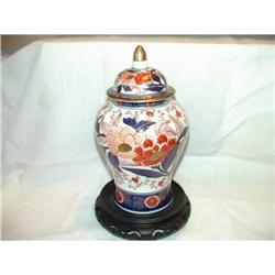 Ginger Jar and Stand Goldamare Handpainted #2344757