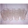 Image 1 : Pressed Glass Tumblers Set of 8 Oval Star #2344801