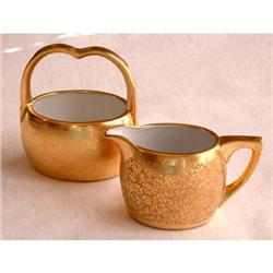 Pickard "Gold Baroque" Sugar & Creamer #2344811