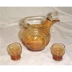 Cambridge Small Decanter Set in Amber Colored #2344829