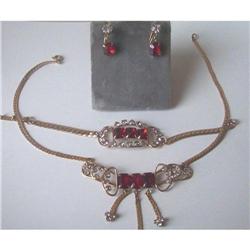 "Vargas" Choker, Bracelet and Earrings Set #2345180