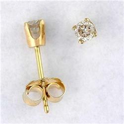 9pt Yellow Gold Diamond Earrings #2345243