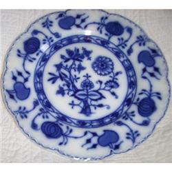 flow blue "onion"  plate scallop edge #2345259