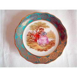 Limoges Miniature Plate Fragonard Signed 4" #2345327