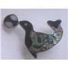 Image 1 : Silver & Mother of Pearl Seal Brooch Pin #2345393