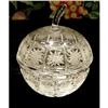 Image 1 : CZECH CUT CRYSTAL APPLE BOWL QUEENS LACE #189 #2345450