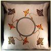 Image 1 : ARTS & CRAFTS EMBROIDERED ACORNS PILLOW #2345489