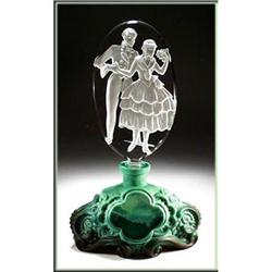 CZECH COURTING PAIR FIGURAL PERFUME BOTTLE #2345598