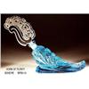 Image 1 : PERFUME BOTTLE AQUA GLASS HORN OF PLENTY #2345629