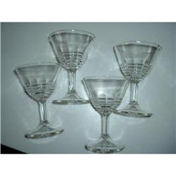 Set of Four Depression Glass Cocktail Glasses #2345738