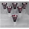 Image 1 : 6 CUT RUBY OVERLAY GLASSES / NEW #2346220