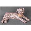 Image 1 : PORCELAIN PINK DOG STATUE #2346230