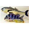 Image 1 : HANDMADE CARVED WOOD COLORFUL FISH SCULPTURE #2346235