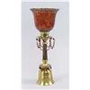 Image 1 : MOSAIC RED BEAD GLASS CANDLEHOLDER / CANDLE #2346240