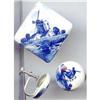 Image 1 : SALE Three Piece Delft Set Pin and Earrings #2346260