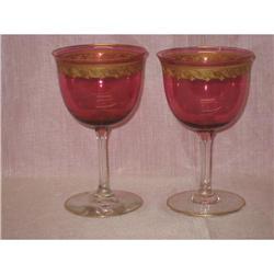 A pair of  antique Cranberry Glasses #2346450