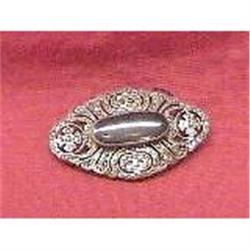 Victorian Sterling& Onex& Marcasite Brooch #2346471