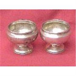 Pair of sterling silver salt& pepper open dish#2346478