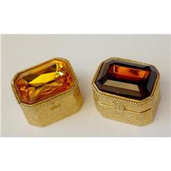 Pair of Vintage Florenza Pill Boxes #2346526