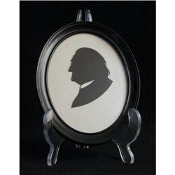 Profile Silhouette of Gentleman in Oval Frame #2346534