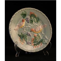 Majolica / Barbotine Plate with Birds #2346535