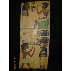 Egyptian Wodden Funerary Tomb Wall Relief #2346559