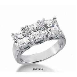 1.20 carats PRINCESS CUT ring three Stone #2346649