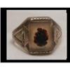 Image 1 : 1920 ART DECO PICTURE AGATE sterling RING OLD #2346668