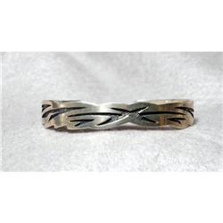 Sterling Overlay Cuff Bracelet, handcrafted #2347183