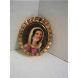 Beautiful Brooche , Miniature of a Lady  #2347254