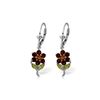 Genuine 2.12 ctw Multi-gemstones Earrings 14KT White Gold - REF-42Z4N