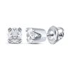 Diamond Solitaire Earrings 1/20 Cttw 14KT White Gold