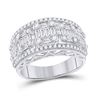 Baguette Diamond Fashion Band Ring 1-1/4 Cttw 14KT White Gold