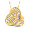 Round Diamond Celtic Knot Fashion Pendant 1/10 Cttw 10KT Yellow Gold