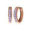 Genuine 1.35 ctw Tanzanite Earrings 14KT Rose Gold - REF-64Y7F