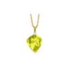 Image 1 : Genuine 10.80 ctw Lemon Quartz & Diamond Necklace 14KT Yellow Gold - REF-27R5P