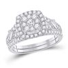 Diamond Bridal Wedding Ring Band Set 1 Cttw 10KT White Gold