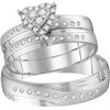 Image 1 : Diamond Heart Matching Wedding Set 1/4 Cttw 14KT White Gold