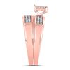 Image 2 : Diamond Square Matching Wedding Set 1/3 Cttw 10KT Rose Gold
