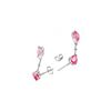 Genuine 7.01 ctw Pink Topaz & Diamond Earrings 14KT White Gold - REF-33M8T